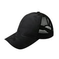 thumbnail image 3 of Ludlz Womens Distressed Baseball Cap Trucker Dad Hat Ponytail Messy Bun Ponycap, 3 of 7