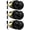 Black-3 Pack, variant on Passdoor Knob Handles Oil Rubbed Bronze 6 Pack Interior Hall Closet Keyless Ball Knob