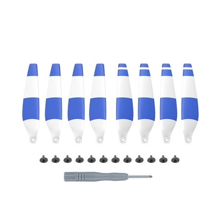 

8Pcs Plastic Double Sided Props Wing Fans Parts with Screw Screwdriver Replacement for 3 Pro White Blue