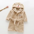 thumbnail image 3 of Byoo Toddler Girls Flannel Outfit Set Animal Print Full Sleeve Hoodies Robe 1PCS Nightwear Soft Warm Bathr Sleepwear for Kids, 3 of 3
