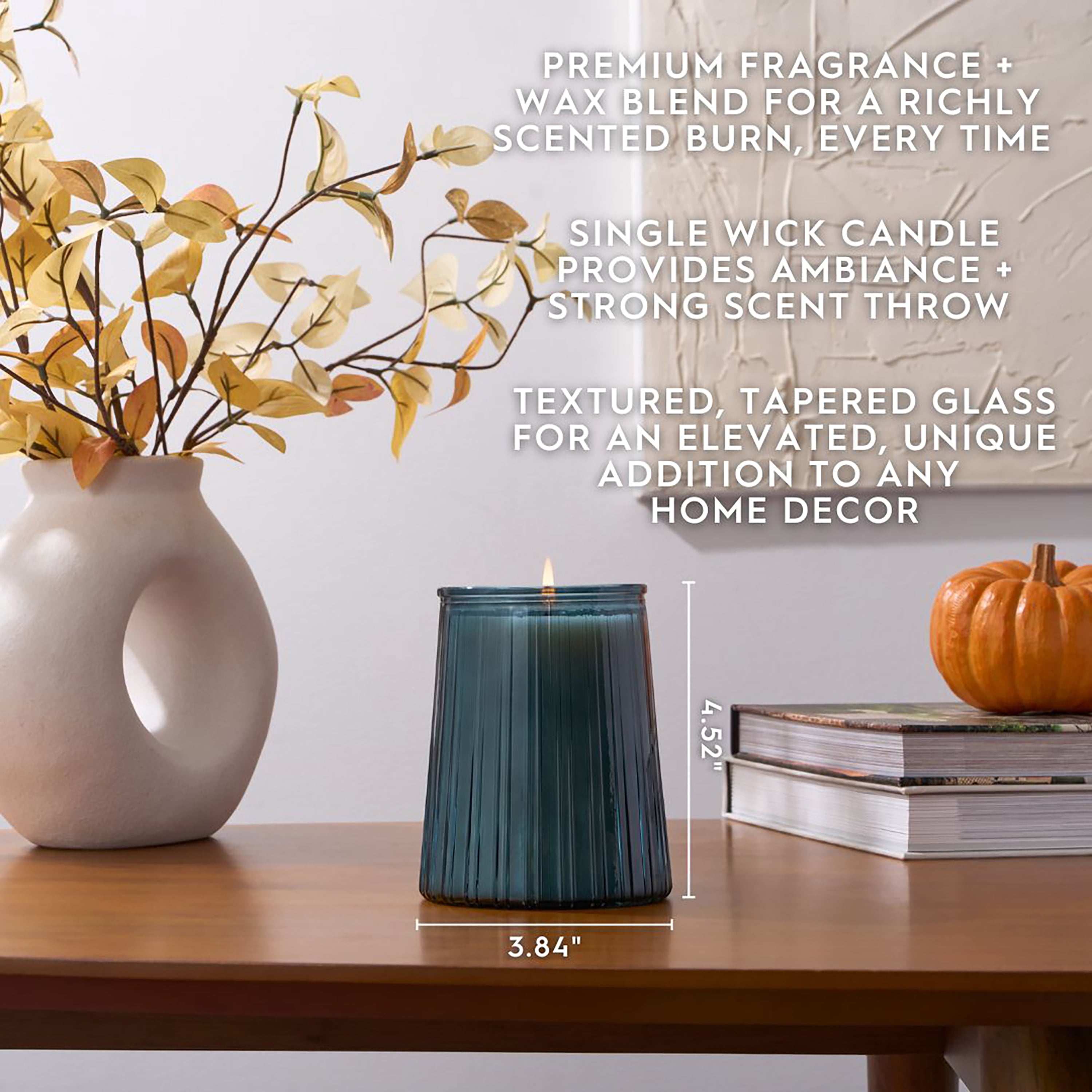 Better Homes & Gardens Oceanside Flannel Scented 1-Wick 16.1 oz Ribbed Jar Candle