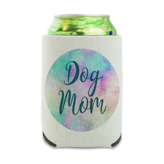 Dog Mom Can Cooler - Drink Sleeve Hugger Collapsible Insulator - Beverage Insulated Holder
