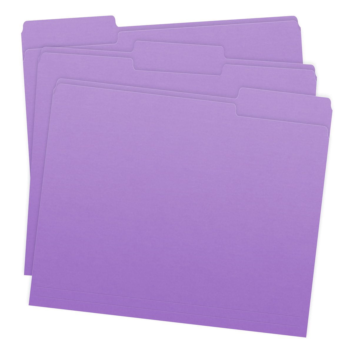 Lavender Color File Folders, 1/3 Cut Top Tab, Letter Size, Perfect for Organizing Documents in File Drawers, Box of 100