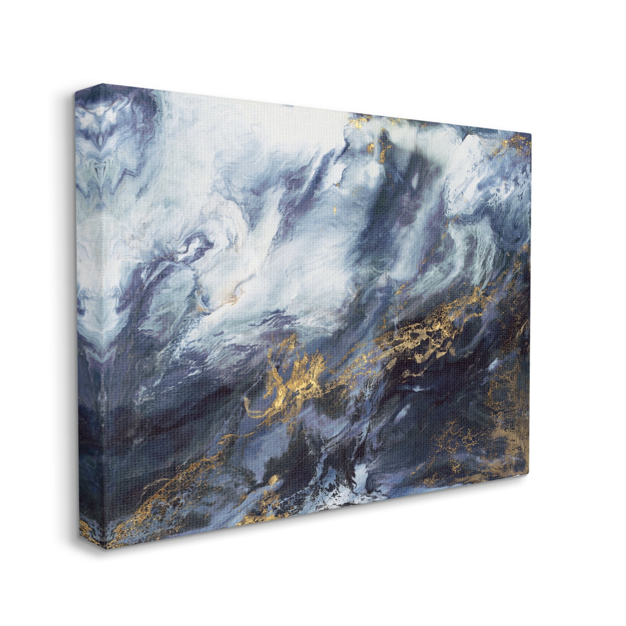 Stupell Industries Busy Blue Ocean Water Abstraction Chaotic Wave, 20 x 16,Design by Corrie LaVelle