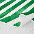 thumbnail image 5 of Manfei Vintage Striped Candy Twin Quilt Set,Farmhouse Christmas Twin Coverlet Set,Green White,2 Pieces,1 Bedspread and 1 Pillowcase, 5 of 7