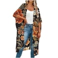 thumbnail image 2 of Yourumao Womens Kimonos Open Front Half Sleeve Beach Cover Up Floral Swim Suit Coverup Cardigan Resort Poolside Bathings Suits Coverups, 2 of 6