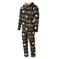 thumbnail image 2 of Men's Concepts Sport Black Pittsburgh Steelers Shuffle All-Over-Print Microfleece Full-Zip Union Suit, 2 of 3