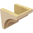thumbnail image 5 of 6"W x 6"D x 6"H Wide Helena Rough Cedar Woodgrain TimberThane Corbel, Primed Tan, 5 of 6