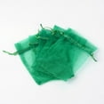 thumbnail image 2 of Organza Gift Bags with Drawstring Wedding Party Christmas Favor Gift Bags Organza Pouches for Potpourri Green Size: about 8cm wide 10cm long, 2 of 2