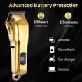 thumbnail image 5 of 3 In 1 Professional Barber Clipper Set, T-Blade Trimmer & Foil Shaver Rechargeable Hair Grooming Kit, 5 of 6