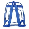 thumbnail image 6 of K-Cliffs Unisex Clear Transparent PVC 17" School Backpack in Royal, Teen-Adult, 6 of 9