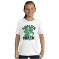 thumbnail image 4 of Shamrock Good Luck Charm St. Pattys Girls Kids T Shirt Tees Teen Brisco Brands XS, 4 of 5