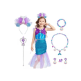 thumbnail image 1 of Vestido De Princesa De La Sirenita Ariel Con Accesorios Para Niña, Disfraz De Sirena Xtellar azul, 1 of 4