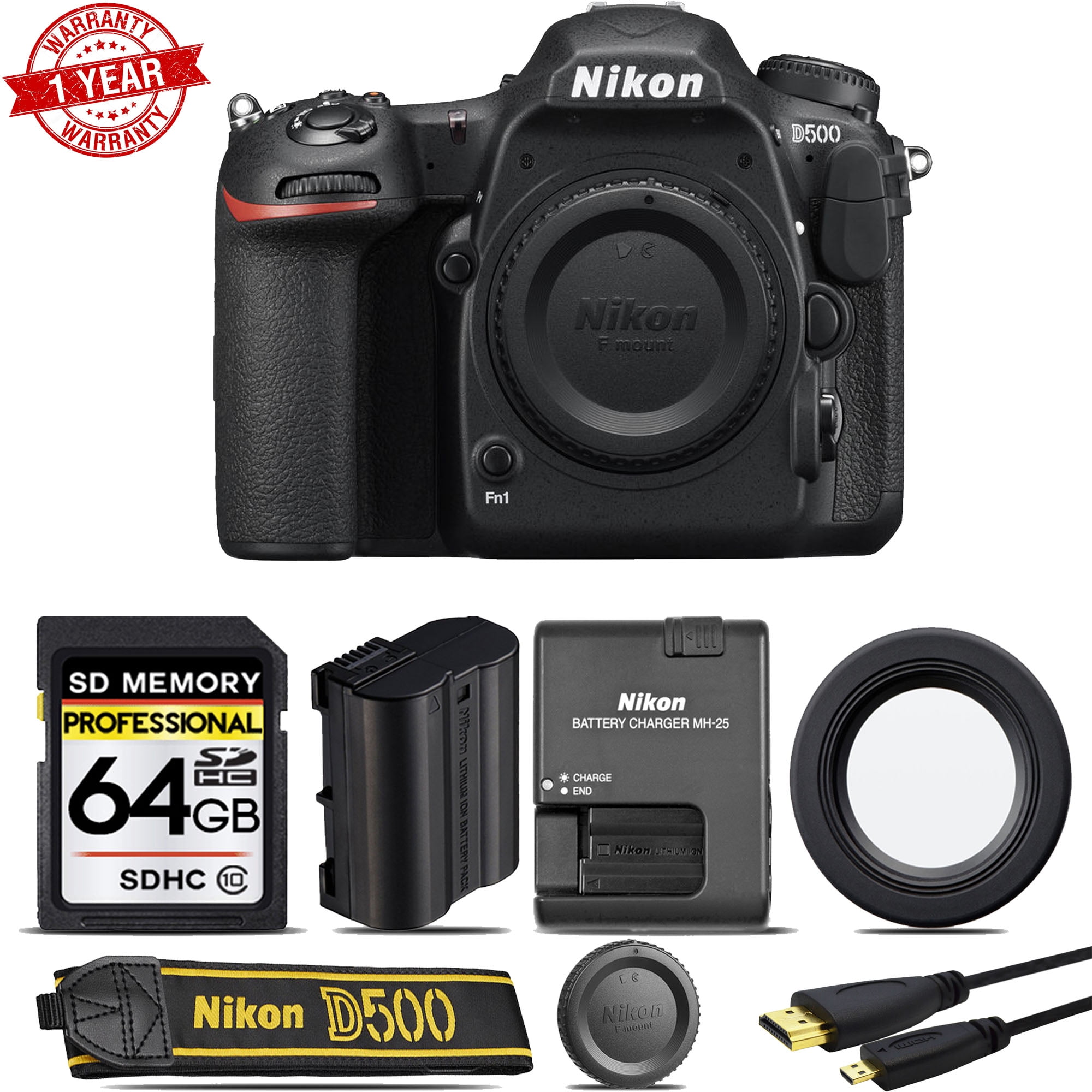 Nikon D500 DSLR Camera Body BuiltIn WiFi, 4K UHD Video Recording