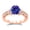 Rose Gold, variant on Platinum Designer Vintage with Milgrain Diamond Engagement Ring with a 1 Carat Tanzanite AAA Heirloom Center Stone