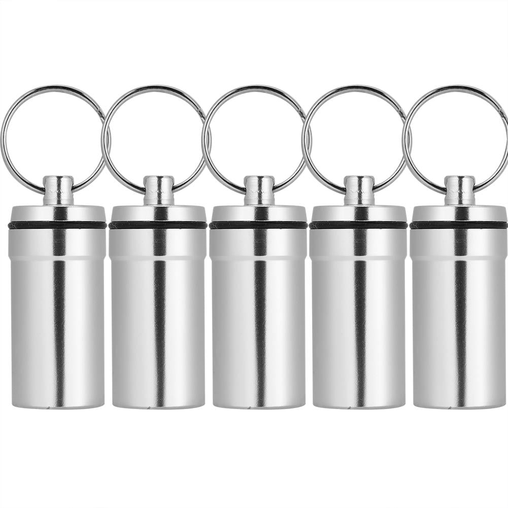 Kritne Pill Bottle Holder,5pcs Waterproof Aluminum Alloy Climbing