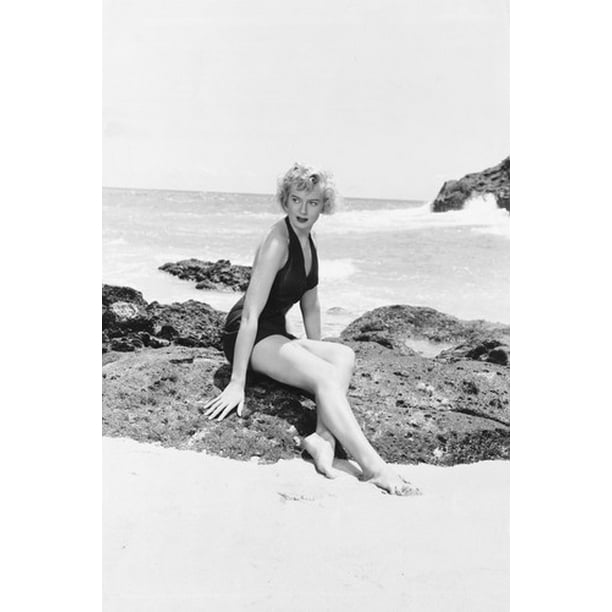 Deborah Kerr From Here To Eternity 24x36 Poster Classic On Beach In Swimsuit Walmart Com Walmart Com
