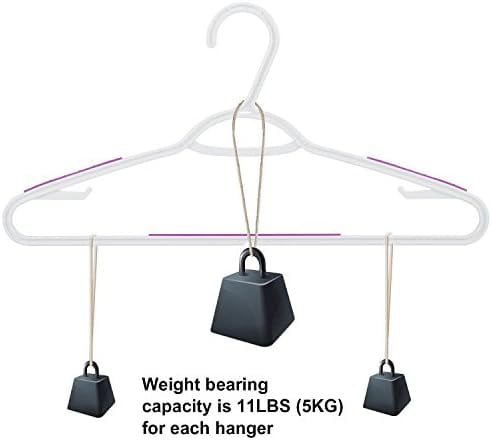 30 Pack Bendable Plastic Hangers Light-Weight Non-Slip Clothes/Suit Hangers (Purple)