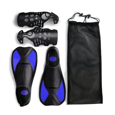 Short Dive Fins Swimming Dive Fins for Adult Swimming and Snorkeling Divers Diving Training Men (Best Swim Fins For Training)