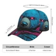thumbnail image 2 of Fotbe Neon Cyberpunk Blue Bear Gorro Clásico de Béisbol, Gorra Ajustable con Broche Snapback, Gorro de Exterior de Algodón Suave, 2 of 6