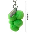 thumbnail image 3 of Cute Grape-Shaped Backpack Keychain - Flocking Fabric Fruit Pendant Accessory, 3 of 5