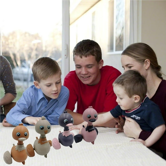 Ruiboury Fun Kids Press and Go Duck Chick Toys Cute Animal Activity Learning Educational Gift