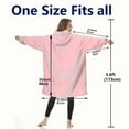 thumbnail image 3 of Plus Size Ultra-Soft Reversible Hooded Blanket with Kangaroo Pocket, Includes 0.51oz Eye Oil, Oversized Comfort Bedding, Winter Coat, Machine Washable, Halloween & Christmas Gift, 3 of 5
