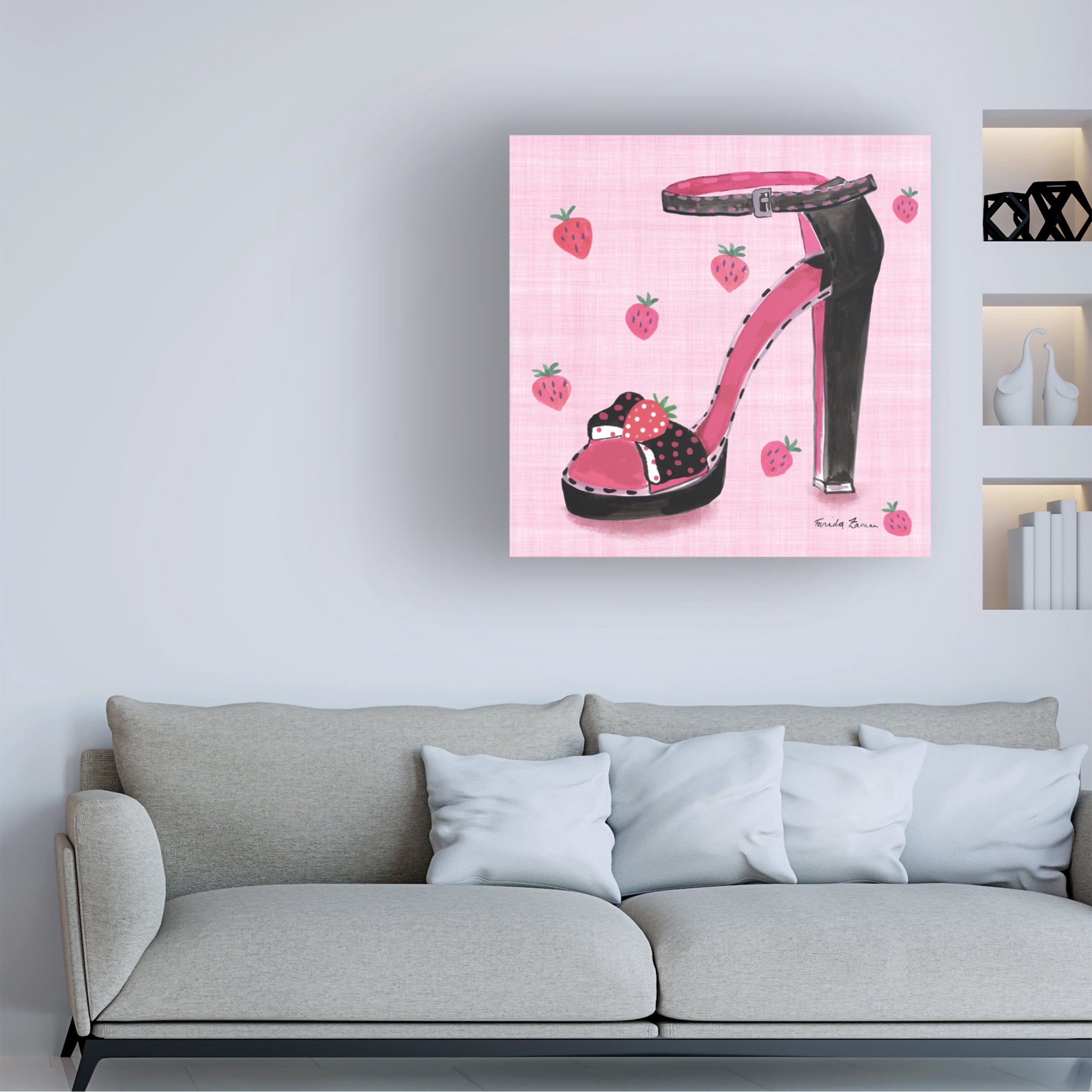 Farida Zaman 'Love Shoes I' Canvas Art