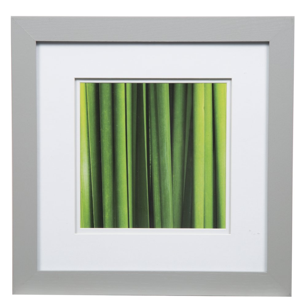 Gallery Solutions 12x12 Wide Grey Frame with Double Mat For 8x8 Image