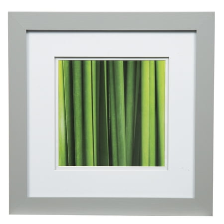 Gallery Solutions 12x12 Wide Grey Frame with Double Mat For 8x8 Image
