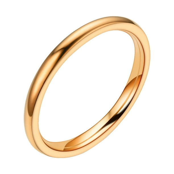 Anillos para mujer, regalos para mujer, anillo de cola de mujer pulido a mano de 2 mm, anillo de pareja, 1 pieza