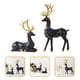 thumbnail image 3 of 2 figuras decorativas de renos, adornos navideños de renos, figuras de ciervos, decoración de escritorio de resina, 3 of 8