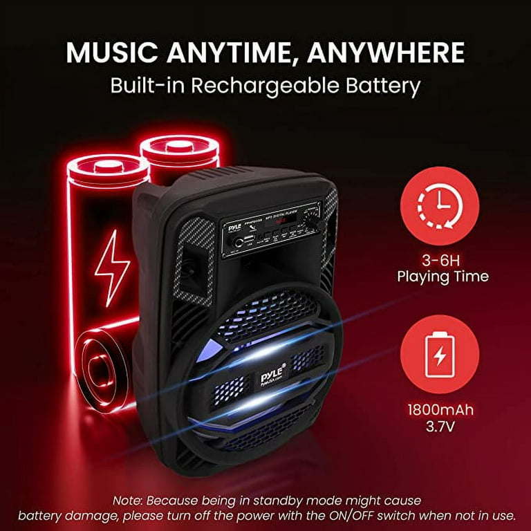 Pyle Portable Bluetooth PA Speaker - 300W Rechargeable Outdoor Bluetooth  Speaker Portable PA System 