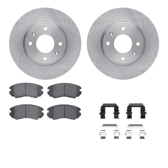 Dynamic Friction Company Front Brake Rotors with 5000 Advanced Brake Pads includes Hardware 6512-03096