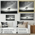 thumbnail image 4 of Designart "Tree Silhouette In Monochromatic Skyline" Coastal Sunset Floater Framed Canvas Art Print, 4 of 5