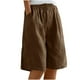 thumbnail image 2 of mfyjkho Pantalones Cortos De Entrenamiento Para Mujer, Pantalones Cortos De Lino Para Mujer, Informales, Con Bolsillos Y Cintura Elástica, De Verano Pantalones Cortos Para Mujer Xxxl, 2 of 6