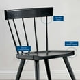 thumbnail image 4 of Side Dining Chair, Black, Wood, Modern Contemporary Farmhouse Coastal, Kitchen Room Cafe Bistro Restaurant Hospitality, 4 of 8