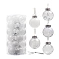 thumbnail image 1 of Inteprter Paquete de 30 bolas de Navidad, colgante decorativo de Navidad reutilizable para fiestas, bodas, cumpleaños, fotografía, patio, decoración del Kits de decoración para fiestas Blanco Inteprter HA065288-06B, 1 of 6