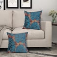 thumbnail image 5 of Blue Leaf Pillow Covers 18X18 Inch Summer Tropical Monstera Leaves Plant Decorative Pillow Cases Set of 2 Botanical Cotton Linen Throw Pillows Modern Home Decor for Couch Cushion Outdoor, 5 of 6