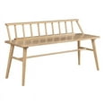 thumbnail image 1 of 47" Low Back Solid Wood Spindle Bench - Natural, 1 of 6
