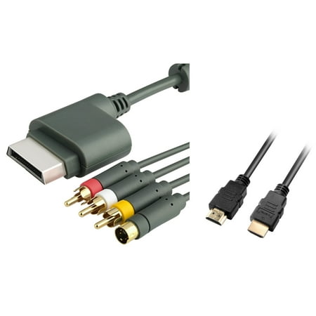 Insten 3 Feet 3Ft HDMI Cable M/M 1080p+AV Composite s-Video Cable For Xbox 360