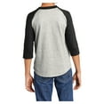 thumbnail image 3 of Yellow Rooster Youth Colorblock Raglan Jersey Heather Grey/ Black XS, 3 of 7
