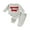 Gray, variant on BemeyourBBs Baby Boy Spring Clothes Valentines Day Outfits Lover Boy Letter Embroidery Romper Solid Pants Set