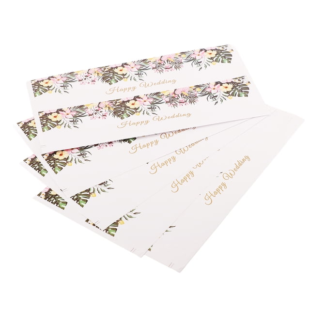 Greenery Floral Water Bottle Labels, Strong Practicality Wedding Water Bottle Label For Party HM220505007