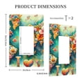 thumbnail image 3 of Fotbe Colorful World Map Print Duplex Receptacle Wall Plate, 1-Gang 5.0" x3.0" Wall Outlet Covers, Dual Outlet Faceplates Covers, Color-matched Screws Included-Style U, 3 of 6