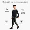 thumbnail image 4 of Qarigey Capa de invierno camisa de manga larga ropa interior térmica niño niña conjunto cálido ropa de hombre para niños Fitness Long Johns Running conjuntos de ropa Negro Gris/Grueso veintiséis Qarigey AP013686-05, 4 of 6