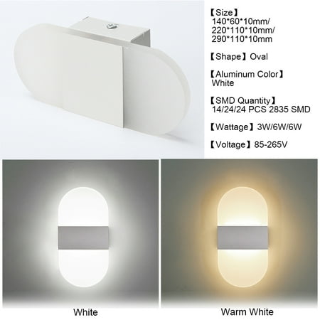 Porch Room Ideas LED Wall Light Indoor Lighting Energy Saving Sconce Hallway Aisle Living Room Lamp Walkway Bedroom Hall Porch 140*60*10MM 110V ()
