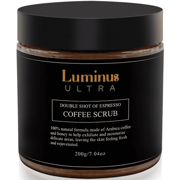 Luminus Ultra Coffee Body Scrub, Anti-Aging Gentle Exfoliating Scrub, 7.04 fl. oz
