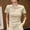 White, variant on Women Crewneck Slim Fitted Short Sleeve T Shirts Cute Stripe Stretchy Bodycon Basic Tee Tops