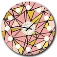 thumbnail image 1 of Designart 'triangulaire Or Design Ii Milieu du Siècle Moderne Horloge Murale, 1 of 4